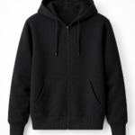 Zippered Hooded Sweatshirt